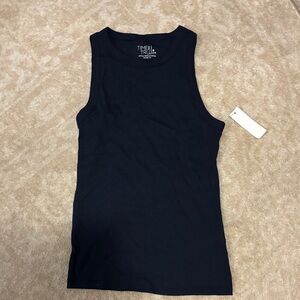 Time and Tru Classic  ribbed navy blue tank top